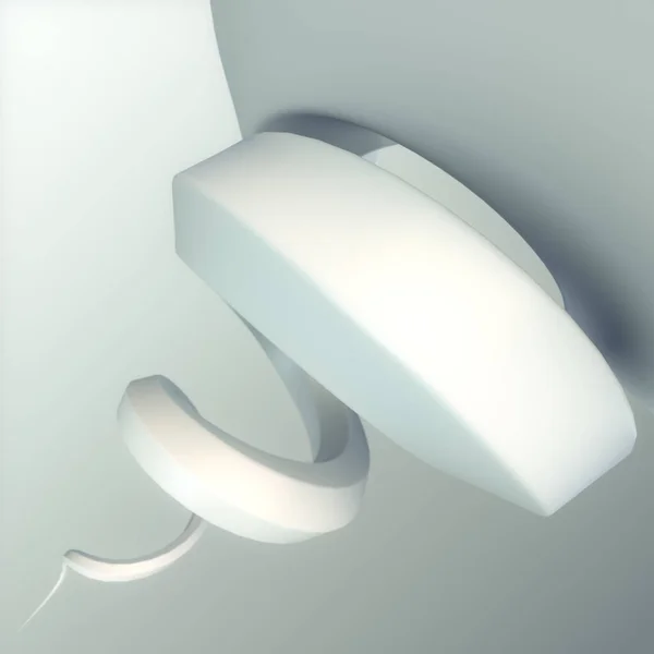 Ilustración Digital Hélice Blanca Plantilla Creativa Renderizado Moderno Ilusión Óptica — Foto de Stock