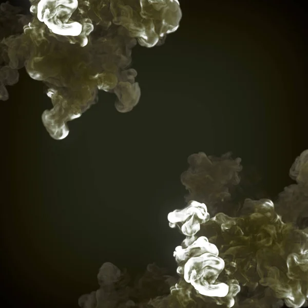 化学煙爆発を閉鎖しろ 光る効果 3Dレンダリングデジタルイラスト — ストック写真