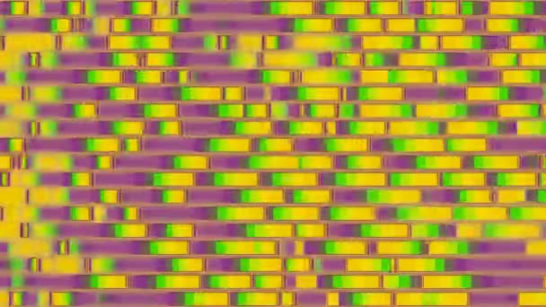 Konstmönster Flerfärgade Ränder Rör Sig Snabbt Längs Den Horisontella Axeln — Stockvideo