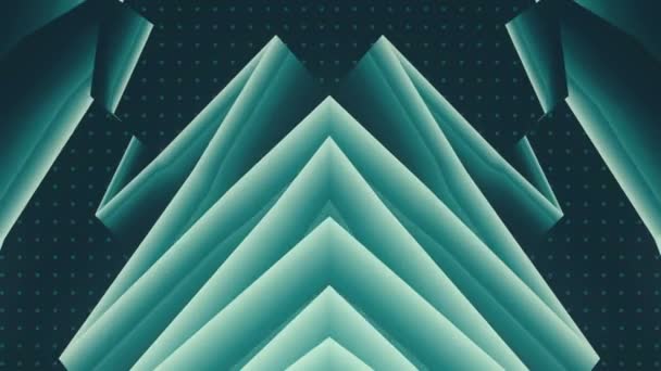 Psychedelic Composition Fantastic Symmetrical Zig Zag Pattern Futuristic Technology Concept — Stock Video