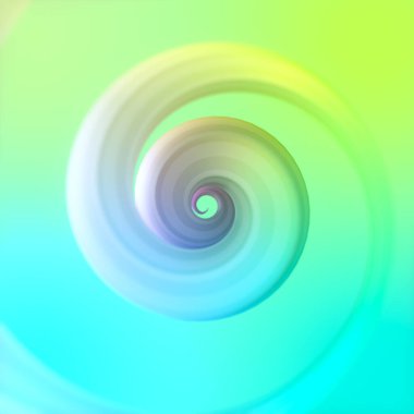 Neon çizgili sarmalın dijital çizimi ve alan etkisinin derinliği. Modern sunum şablonu. 3d ışıklandırma arkaplanı. Soyut geleceksel desen