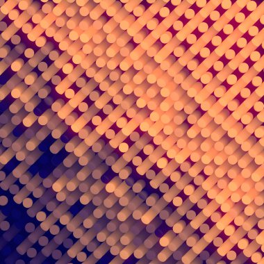 Eğilim eğilimli silindirik şekillerden oluşan bir grubun arka planı. Konsept tasarım için modern model. Çağdaş sanat. 3d dijital resimleme