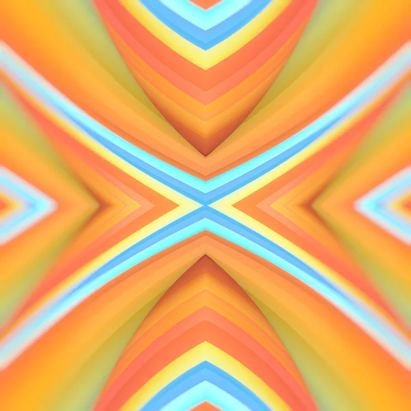 Abstrakt Symmetrisk Bakgrunn Vridde Geometriske Former Gjengivelsesmønster Moderne Stil Digital – stockfoto