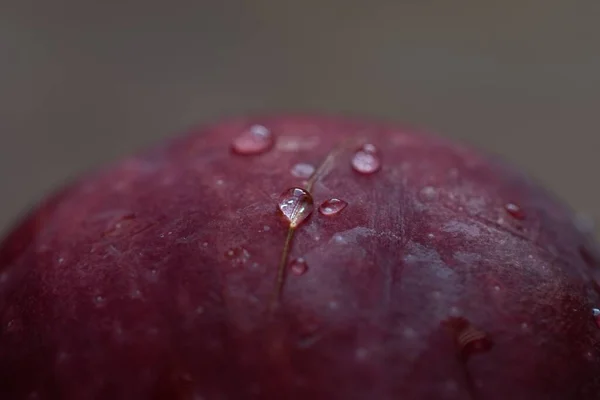 Salud Deliciosa Manzana Roja Macro — Foto de Stock