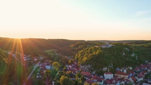 Footage Castle Market Kallmnz Bavaria Sunset Springtime Upper Palatinate Germany — Vídeos de Stock