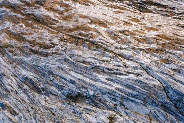 Schöne Gemusterte Steinboden Textur Hintergrund Felsen Entlang Des Flusses Thailand — Stockfoto