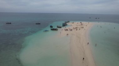 Okyanus manzaralı ve kumlu bir ada.