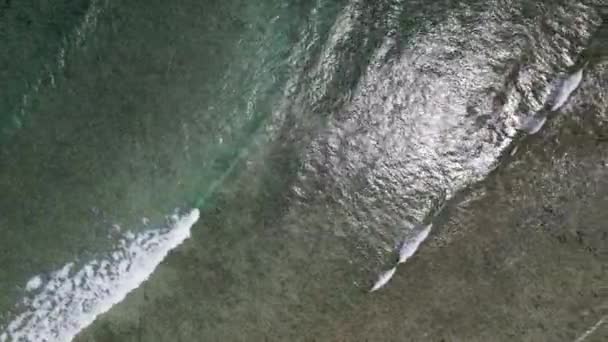 Turquoise Wavy Ocean Drone Footage — Video Stock