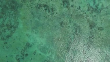 turquoise wavy ocean drone footage