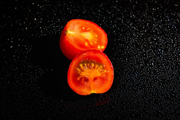 Halved Tomato Plexiglass — Stock Photo, Image