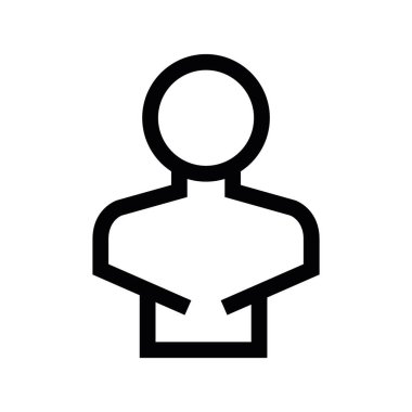 Minimalist çizgi vektör simgesini kır. Mal (biblolar) veya kullanıcı, kişi ve müşteriler için simge olarak kullanılabilir.