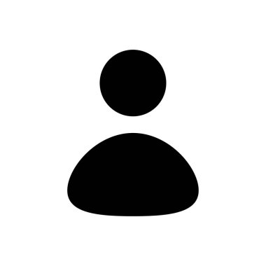 Kullanıcı minimalist vektörü yuvarlak simgeyi doldurdu. Kullanıcılar, avatarlar, müşteriler, müşteriler, kişiler için kullanılabilir.