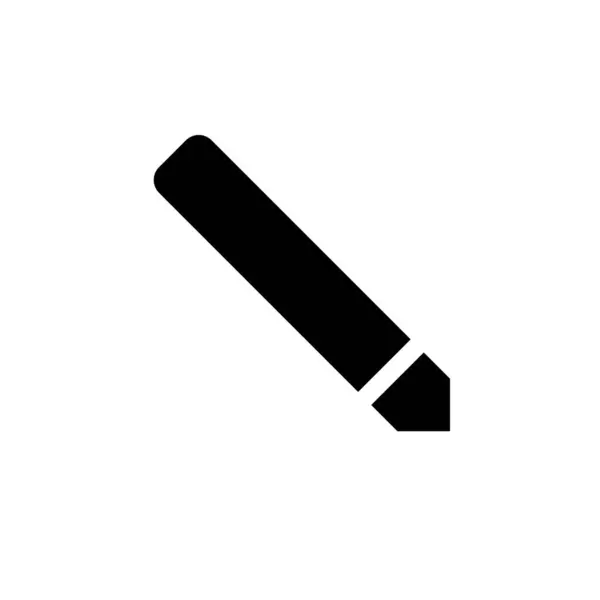 Write New Message Black Minimalistic Flat Vector Icon Pen Pencil — Stock Vector