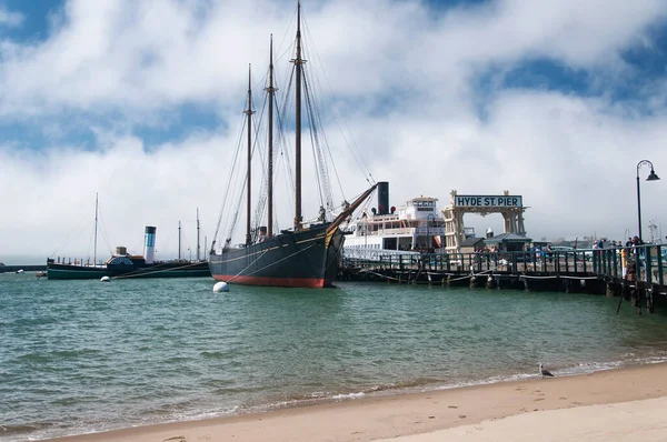 San Francisco California Julio 2017 Barcos Históricos Muelle Calle Hyde —  Fotos de Stock