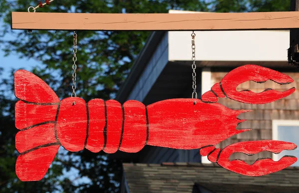 Een Hangend Kreeft Bord Bar Harbor Maine — Stockfoto