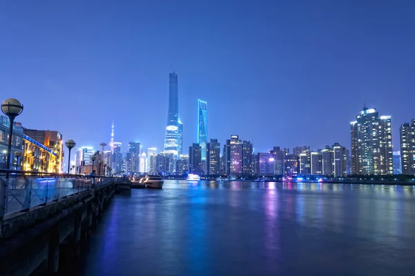 Horizonte Lujiazui Pudong Nueva Área Través Del Río Huangpu Por —  Fotos de Stock