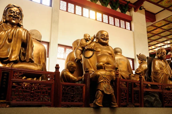 Mnoho Verzí Soch Buddhy Jedné Síní Chrámu Lingyin Changzhou Číně — Stock fotografie