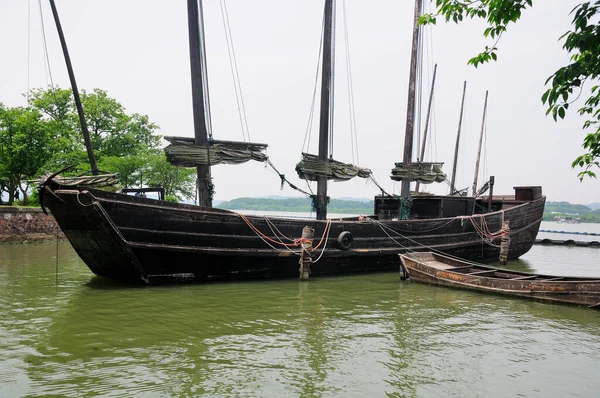 Seven Mast Wooden Boat Lake Tai Tai Wuxi China Sunny — Stock Photo, Image