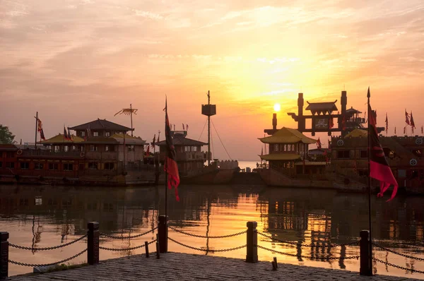 Naval Base Three Kingdoms Sunset Wuxi China — Stock Photo, Image
