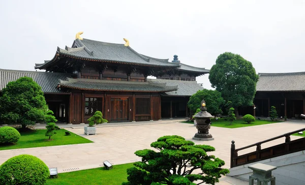 Bâtiments Bois Salle Des Rois Célestes Temple Bouddhiste Baoshan Situé — Photo