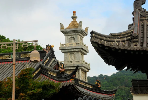 Varios Edificios Chinos Arquitectura Cerca Pagoda Del Tesoro Múltiple Área —  Fotos de Stock