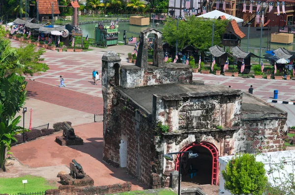 Melaka Malásia Agosto 2017 Ruínas Históricas Uma Fortaleza Portuguesa Famosa — Fotografia de Stock