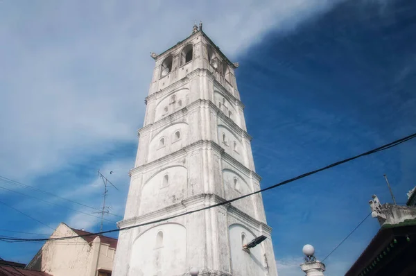 Histórica Torre Erosionada Mezquita Kampung Kling Construida 1748 Ciudad Malaca —  Fotos de Stock