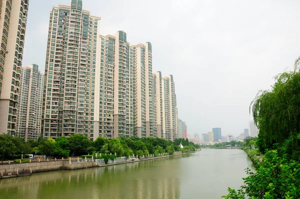 Immeubles Appartements Bordant Rivière Suzhou Shanghai Chine — Photo