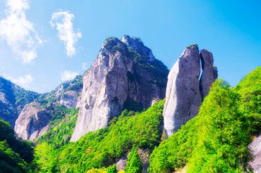 Makas Zirvesi, Çin 'in Zhejiang eyaletindeki Yandangshan dağ bölgesindeki Dalong Şelalesi manzaralı bölgede yerden yükselen kayalar şeklindedir..