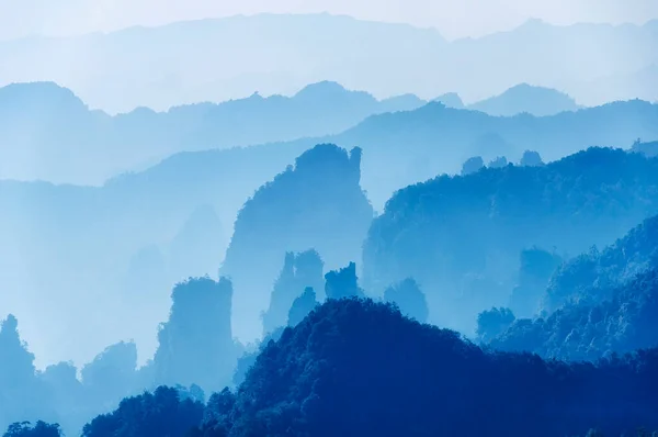 Paisaje Las Montañas Dentro Del Parque Forestal Zhangjiajie Provincia Hunan — Foto de Stock
