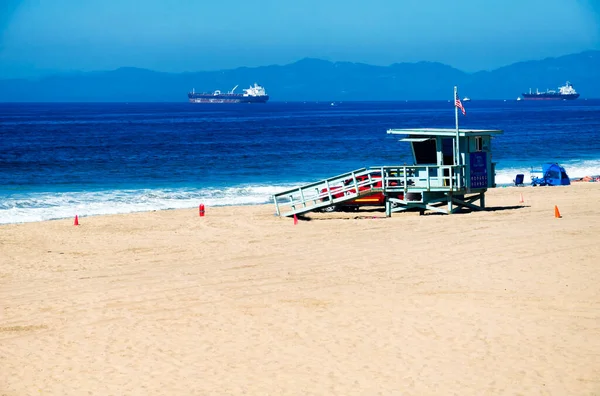 Lifeguard Post Pacific Ocean Manhattan Beach California — Stockfoto