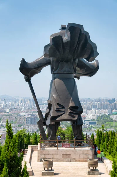 Shaoxing China August 2016 Die Rückseite Der Bronzestatue Des Großen — Stockfoto
