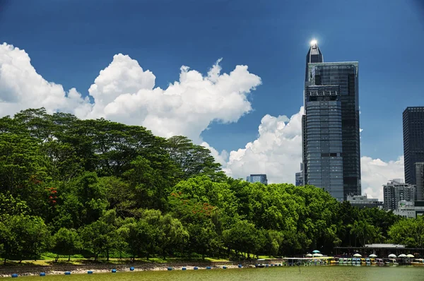 Shenzhen Şehri Shenzhen Çin Deki Lianhuashan Parkının Içinde Güneşli Mavi — Stok fotoğraf