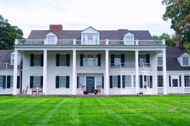 The Hillstead Museum and lawn in Farmington connecticut in hartford county in the summer time.