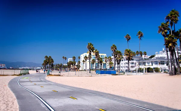 Biking Walking Path Connecting Santa Monica Venice Beachs Beachfront Homes — Stockfoto
