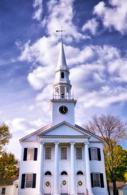 Litchfield Connecticut 'ın ilk tarihi cemaat kilisesi..