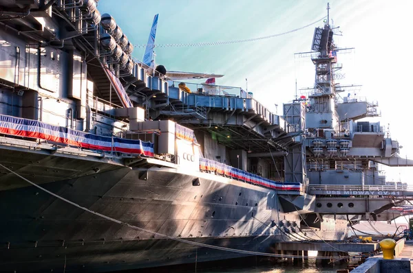 Flight Deck Uss Midway Aircraft Carrier San Diego California — ストック写真