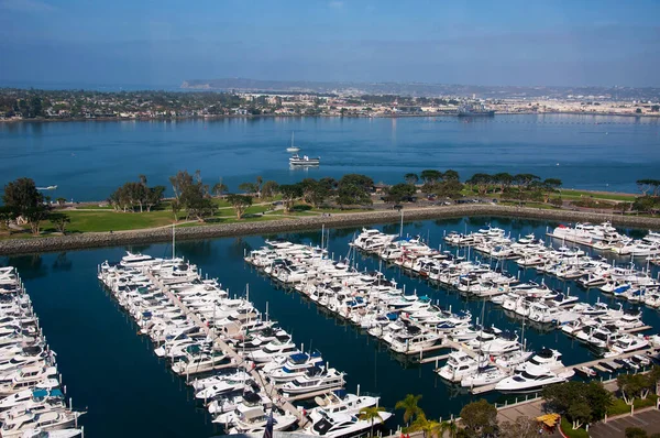 Aerial View San Diego Harbor Coronado Island Califonia — Stockfoto
