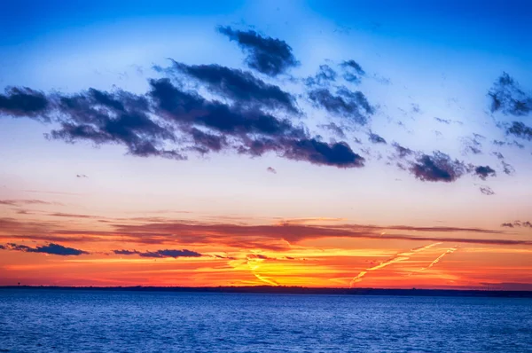 Multi Colored Sunset Atlantic Ocean Ocean Drive Newport Rhode Island — Stock Photo, Image