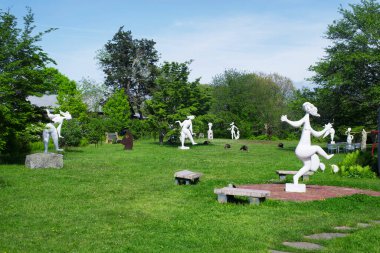 West Tisbury, Massachusetts.  May 23, 2022. Famous sculptures from Tom Maley at the Field Gallery in West Tisbury Massachusetts on Martha's Vineyard