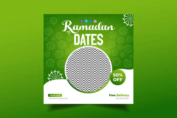 Ramazan Günleri indirimli sosyal medya post tasarımı, Ramazan satış afişi.