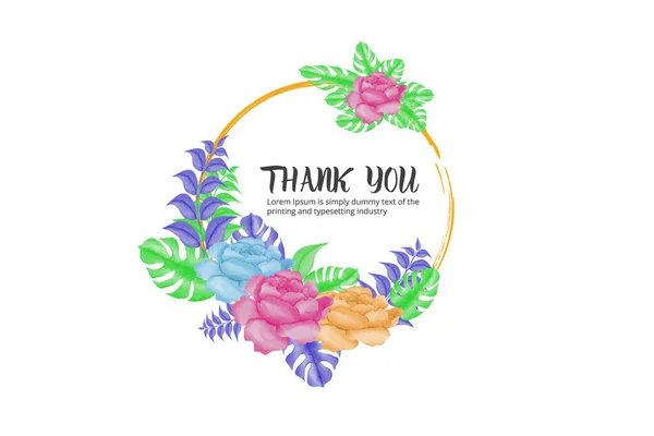 Su rengi çiçekli çerçeve ve harf çizimleri.