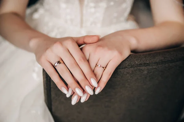 Rings Woman Beautiful Hand — Stockfoto