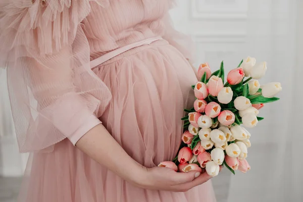 Έγκυος Κοιλιά Περικοπεί Εικόνα Για Φόντο — Φωτογραφία Αρχείου