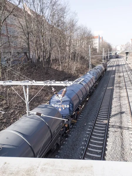 Berlin Almanya Mart 2020 Wascosa Millet Demiryolu Yük Vagonları Veya — Stok fotoğraf