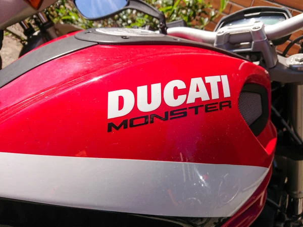 Berlin Deutschland Mai 2019 Rotes Ducati Monster Motorrad Ducati Motor — Stockfoto