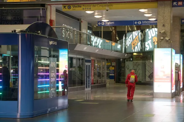 Rome Italy August 2020 Empty Interior Roma Termini Train Station — Stock Photo, Image