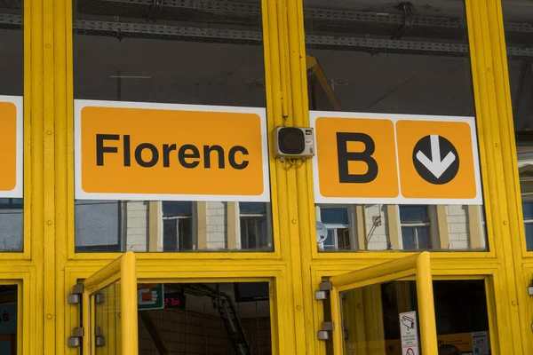 Prague Czech Republic July 2020 Florenc Metro Station Providing Interchange — Stock Photo, Image