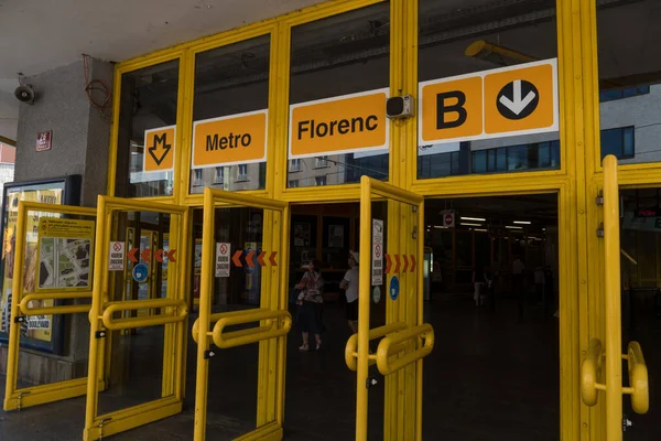 Prague Czech Republic July 2020 Florenc Metro Station Providing Interchange — Stock Photo, Image