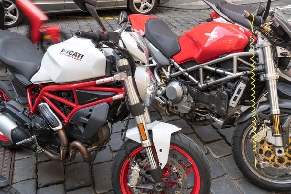 Prag Çek Cumhuriyeti Temmuz 2020 Ducati Motosikletleri Ducati Motor Holding — Stok fotoğraf